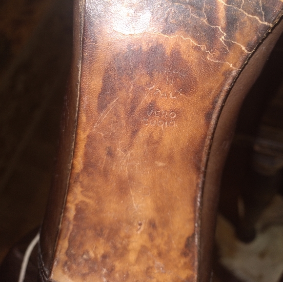 Woman's Italian leather heeled boots sz.9 - Picture 5 of 5